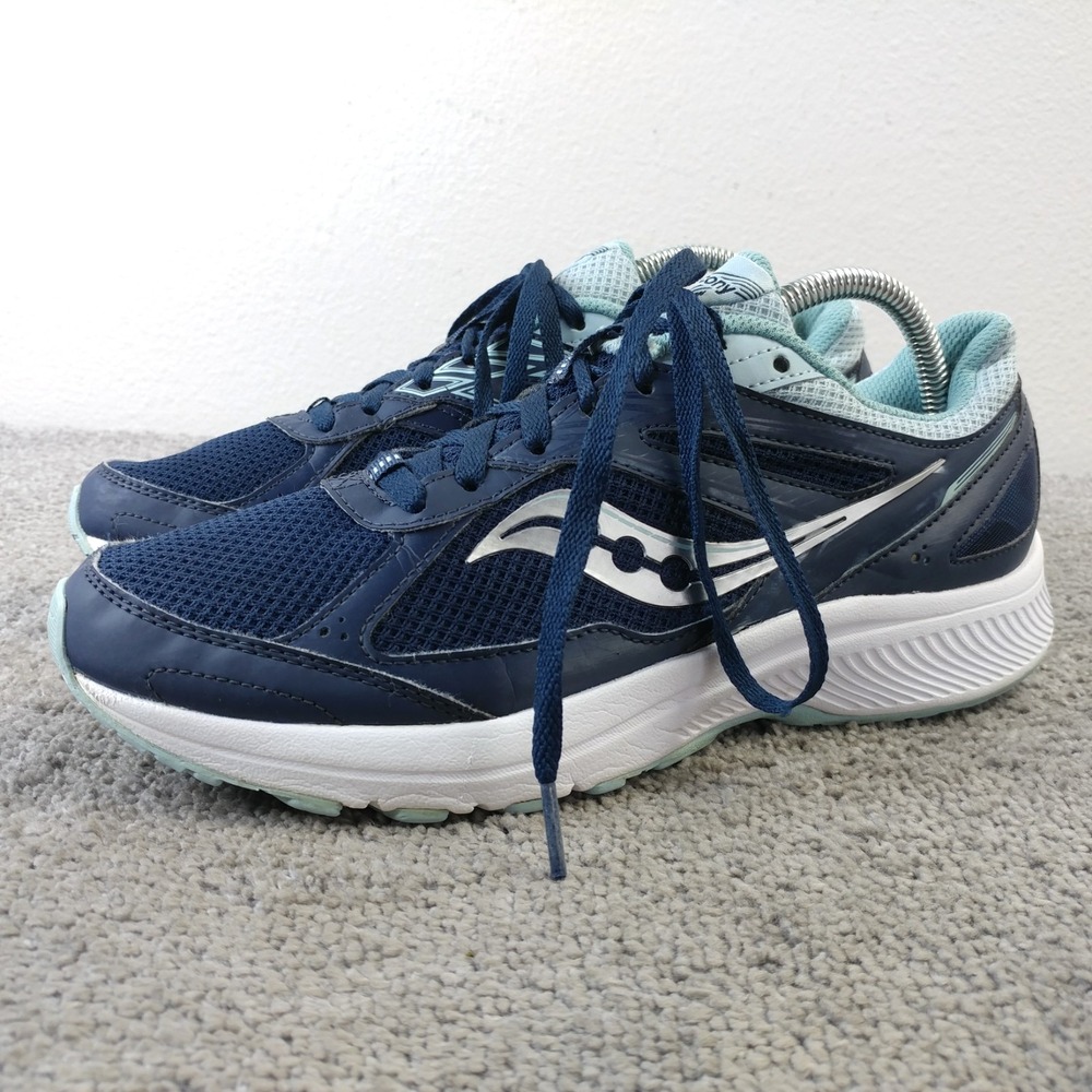 Saucony Cohesion 14 Womens Size 10 Road Running Shoes Blue S10628-3 Low Top